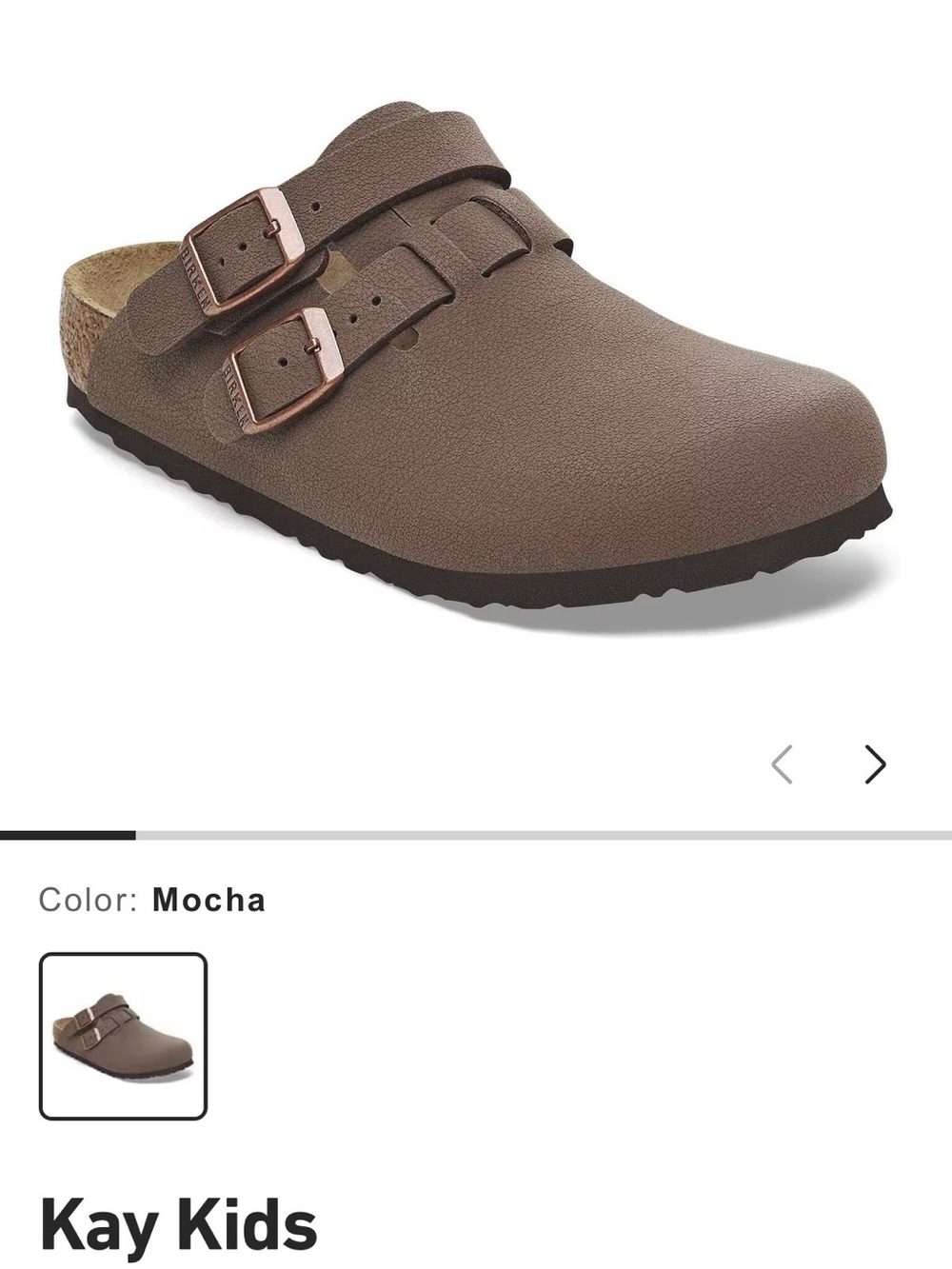 Birkenstock Nubuck Brown Two-Strap Clog Mule